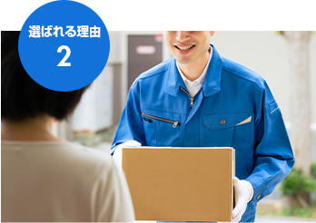 選ばれる理由2 最短でお届け